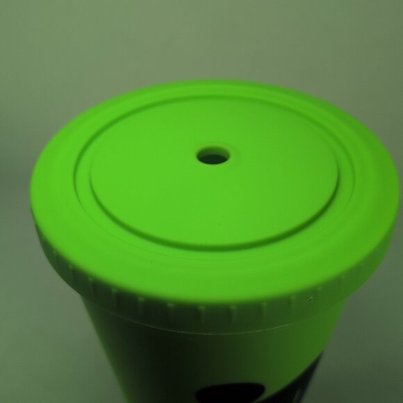 Billie Eilish Tumbler Cup Bottle Blohsh Tour Green Rubber Double Wall 24oz Lid - Picture 5 of 12